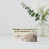 Travel Agent Tropical Island Boarding Pass Visitekaartje (Staand voorkant)