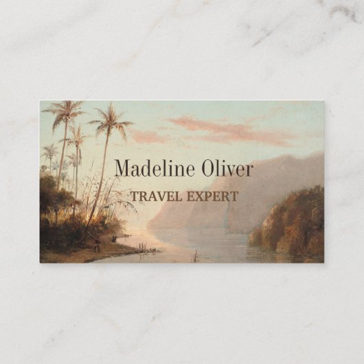 Travel Agent Tropical Island Boarding Pass Visitekaartje (Achterkant)