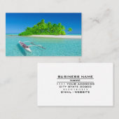 Travel Agent Vacation Planning Tropical Get Away Visitekaartje (Voorkant / Achterkant)