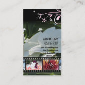 Travel Agent Wedding Plumeria Photo Visitekaartje (Achterkant)