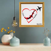 Travel Airplane Heart I Love My Pilot Custom Perfect Poster