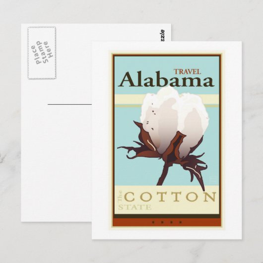 Travel Alabama Briefkaart (Voorkant / Achterkant)
