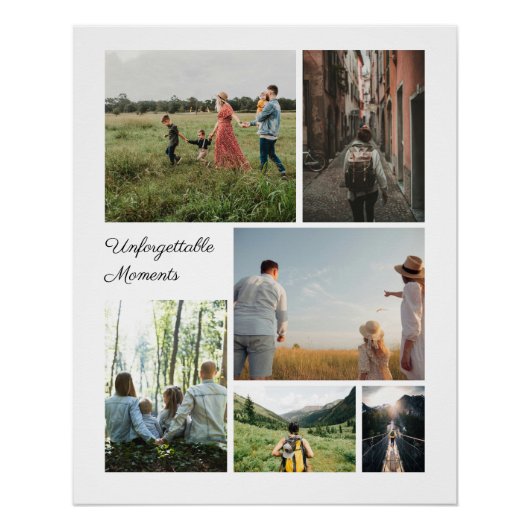 Travel and Family Customizable Collage Perfect Poster (Voorkant)