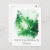 *~* Travel AP25 Personaliseer tropische palmboom Briefkaart (Voorkant / Achterkant)