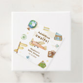 Travel Around The World Airplane Baby Shower  Bedankjes Labels (In situ)