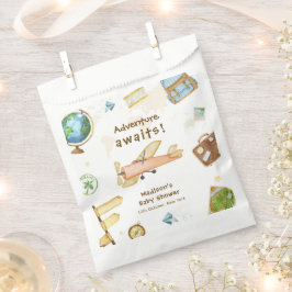 Travel Around The World Airplane Baby Shower  Bedankzakje