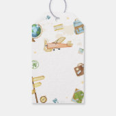 Travel Around The World Airplane Baby Shower  Cadeaulabel (Achterkant)