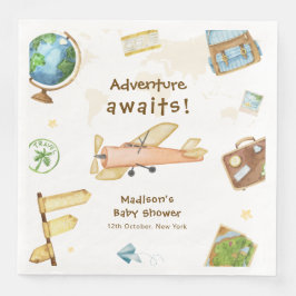Travel Around The World Airplane Baby Shower  Servet