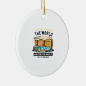 Travel Around The World Keramisch Ornament (Rechts)