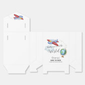 Travel Around The World Map Airplane Baby Shower Bedankdoosjes (Ongevouwen)