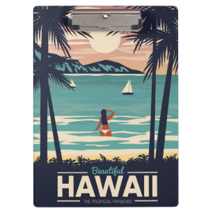 Travel Art Beauful Hawaii Beach Klembord