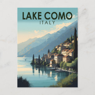 Travel Art  meer Como Italië Briefkaart