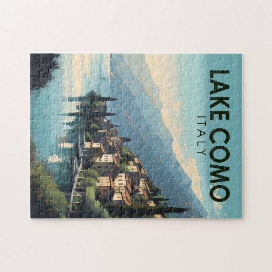 Travel Art  meer Como Italië Legpuzzel (Horizontaal)