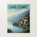 Travel Art  meer Como Italië Legpuzzel<br><div class="desc">Het vectorkunstontwerp van het meer Como. Het Como-meer in de regio Lombardije in Noord-Italië is een grootschalig gebied dat bekend staat om zijn dramatische landschap,  dat tegen de voet van de Alpen is geplaatst.</div>