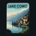 Travel Art  meer Como Italië Magneet<br><div class="desc">Het vectorkunstontwerp van het meer Como. Het Como-meer in de regio Lombardije in Noord-Italië is een grootschalig gebied dat bekend staat om zijn dramatische landschap,  dat tegen de voet van de Alpen is geplaatst.</div>