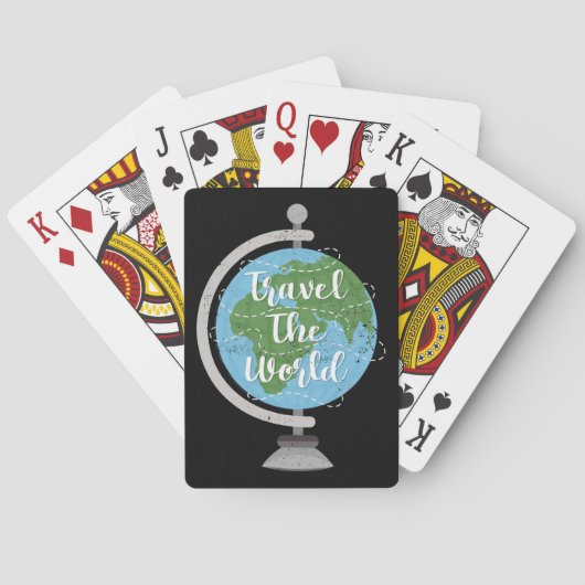 Travel Art reizen over de wereld Pokerkaarten (Achterkant)