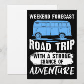 Travel Art Road Trip And Adventure Feestdagenkaart (Voorkant / Achterkant)