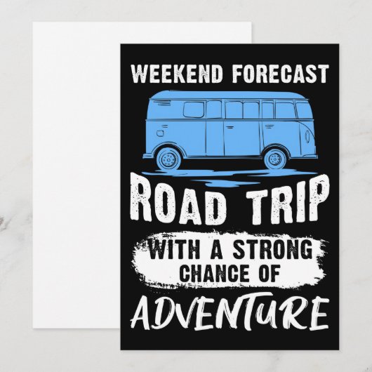 Travel Art Road Trip And Adventure Feestdagenkaart (Voorkant / Achterkant)