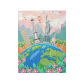 Travel art rondom de wereld notitieblok (Linkerzijde)