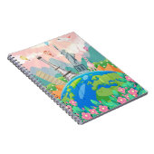 Travel art rondom de wereld notitieboek (Rechterzijde)