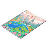 Travel art rondom de wereld notitieboek (Linkerzijde)