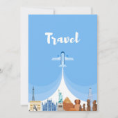 Travel Art Travel Around The World Bedankkaart (Voorkant)
