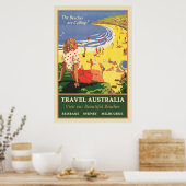 Travel Australia Beaches  Poster (Keuken)