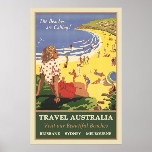 Travel Australia Beaches  Poster (Voorkant)