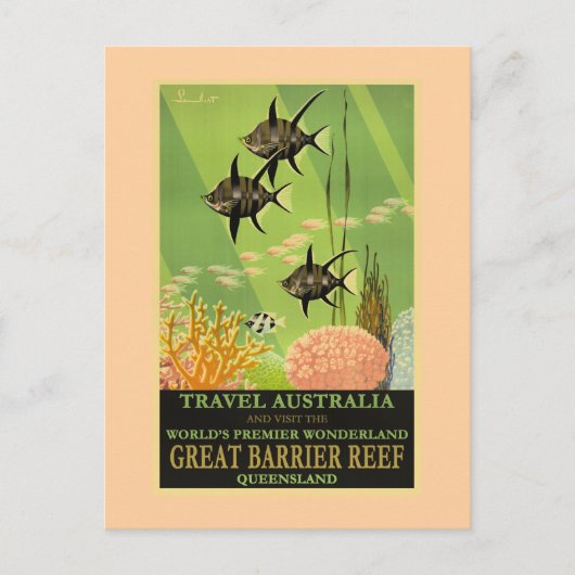Travel Australia, Great Barrier Reef, Briefkaart (Voorkant)