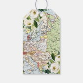 Travel Baby shower Map Flowers Dank u Cadeaulabel (Achterkant)