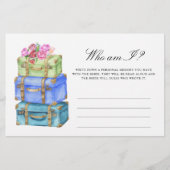 Travel bags - Who am I bridal shower game Briefpapier (Voorkant)