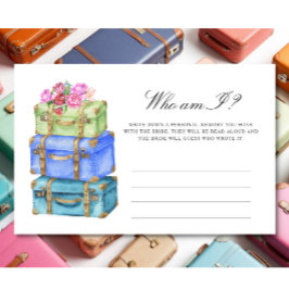 Travel bags - Who am I bridal shower game Briefpapier