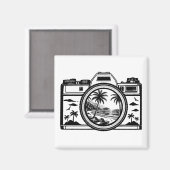 Travel Beach Photography Camera   Magneet (Voorkant / Achterkant)