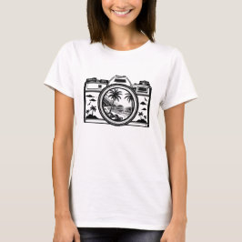 Travel Beach Photography Camera   T-shirt