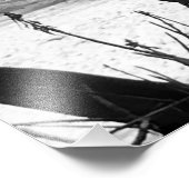 Travel Beach Scene Summer Black White Tropisch Foto Afdruk (Hoek)