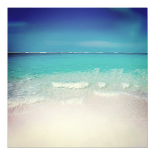 Travel Beach Scene Summer Film Tropical Foto Afdruk