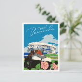 Travel Bermuda, Romantic Getaway, kleurrijk Briefkaart (Staand voorkant)