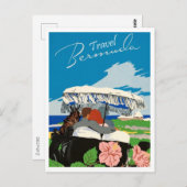 Travel Bermuda, Romantic Getaway, kleurrijk Briefkaart (Voorkant / Achterkant)