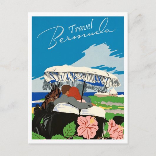 Travel Bermuda, Romantic Getaway, kleurrijk Briefkaart (Voorkant)