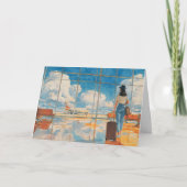 Travel Birthday Airplane Airport Runway Aviation Kaart (Voorkant)