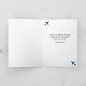 Travel Birthday Red Phone Booth Fun Photo Kaart (Binnen)