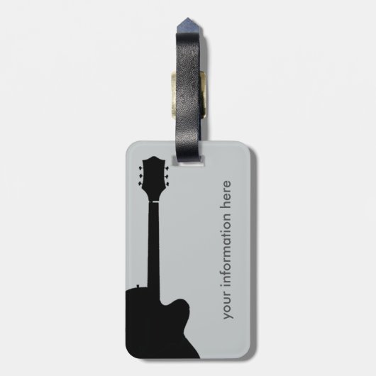 Travel Black Rock Gitaarmuziek Bagagelabel (Achterkant verticaal)