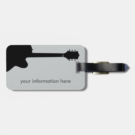 Travel Black Rock Gitaarmuziek Bagagelabel (Achterkant horizontaal)