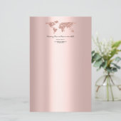 Travel Blogger Agency Earth Wereldbol Roos (Staand voorkant)