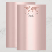 Travel Blogger Agency Earth Wereldbol Roos (Voorkant / Achterkant)