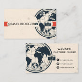  Travel Blogger Card Visitekaartje (Voorkant / Achterkant)