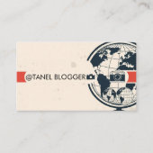  Travel Blogger Card Visitekaartje (Voorkant)