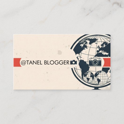  Travel Blogger Card Visitekaartje (Voorkant)