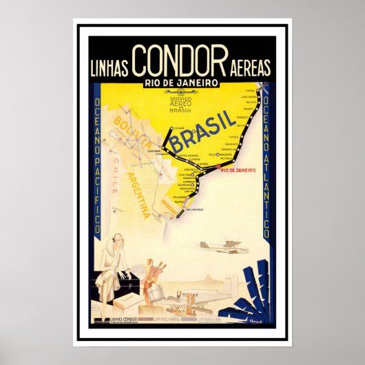 Travel Brasil Brazilië ~ Poster (Voorkant)