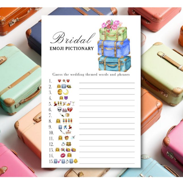 Travel Bridal shower Emoji Pictionary game (Creator heeft geüpload)